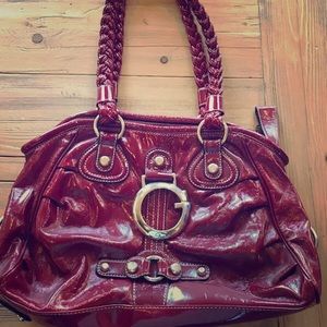 Red shoulder bag